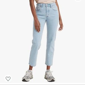 Levi's Women's 501 Crop Jeans, Samba Blues (Waterless), 28